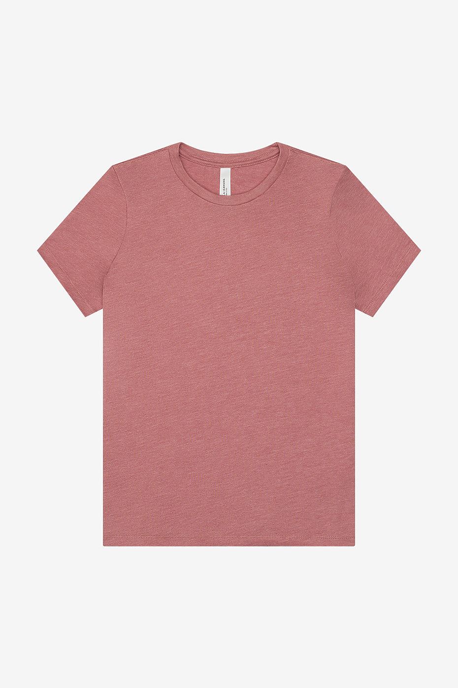 Women's relaxed heather CVC short sleeve tee casual t-shirt