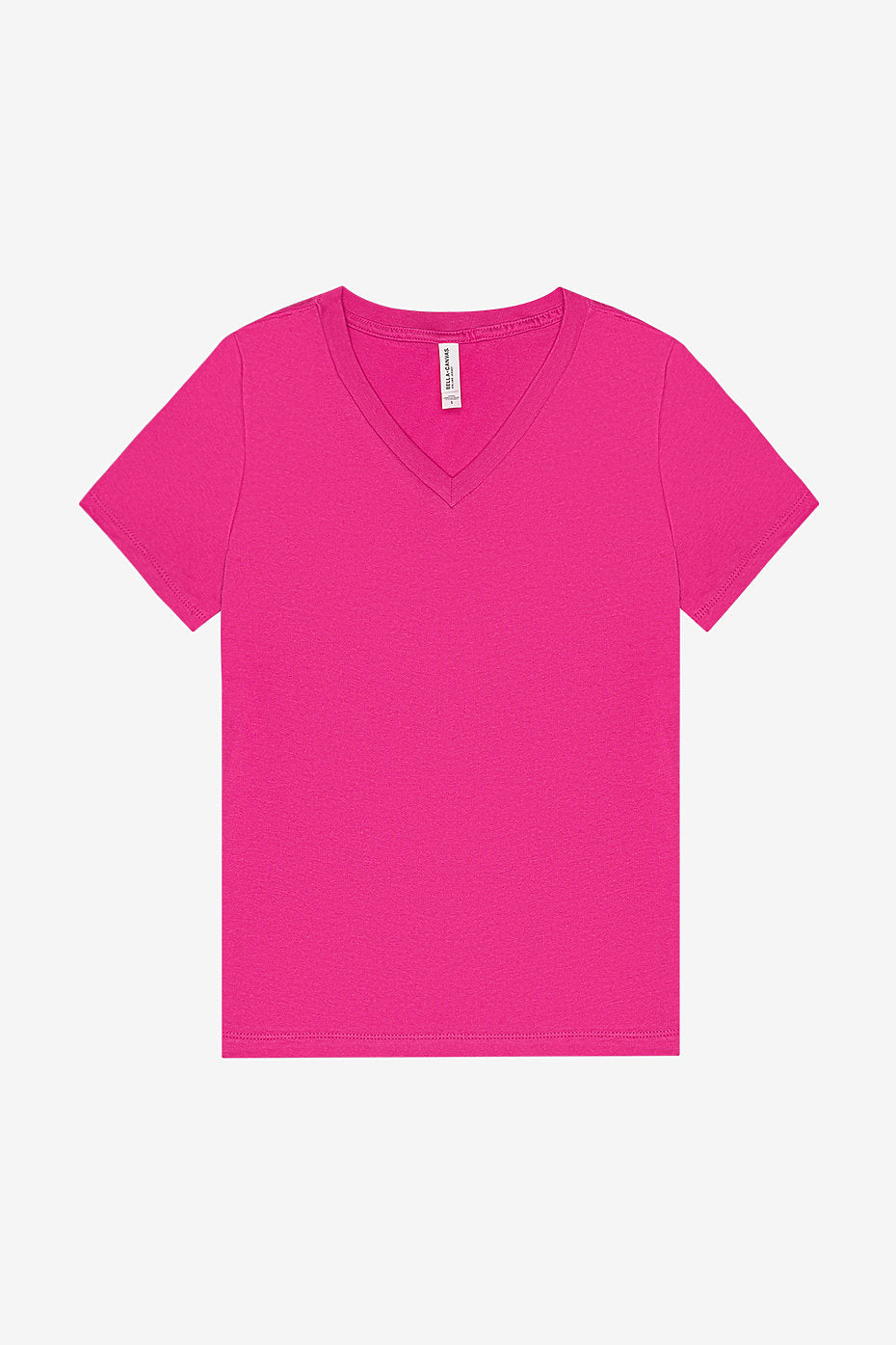 Women's relaxed jersey short sleeve V-neck tee Bella Canvas 6405 front view