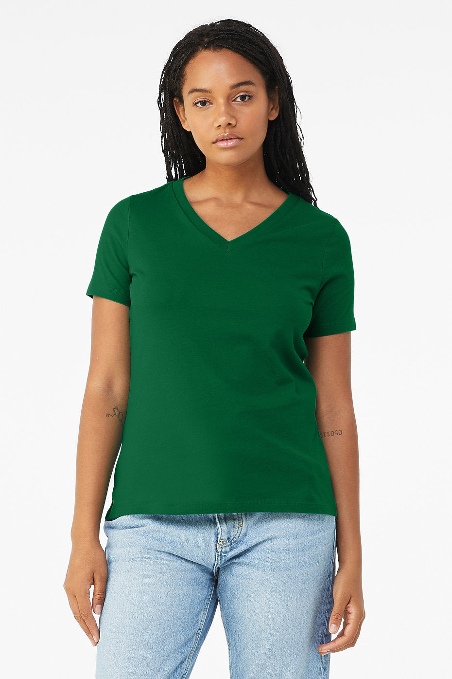 Women's stylish relaxed V-neck tee lightweight casual wear