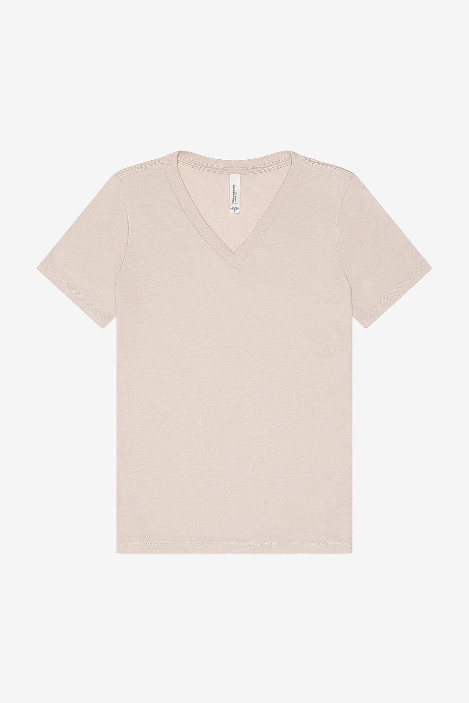 Women's relaxed fit heather CVC V-neck tee casual style