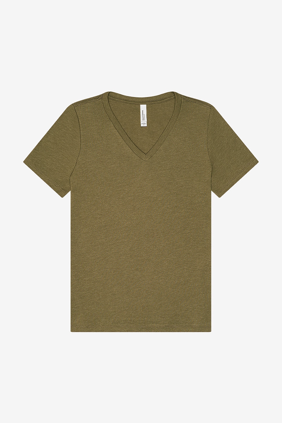 Women's stylish heather CVC V-neck t-shirt everyday wear