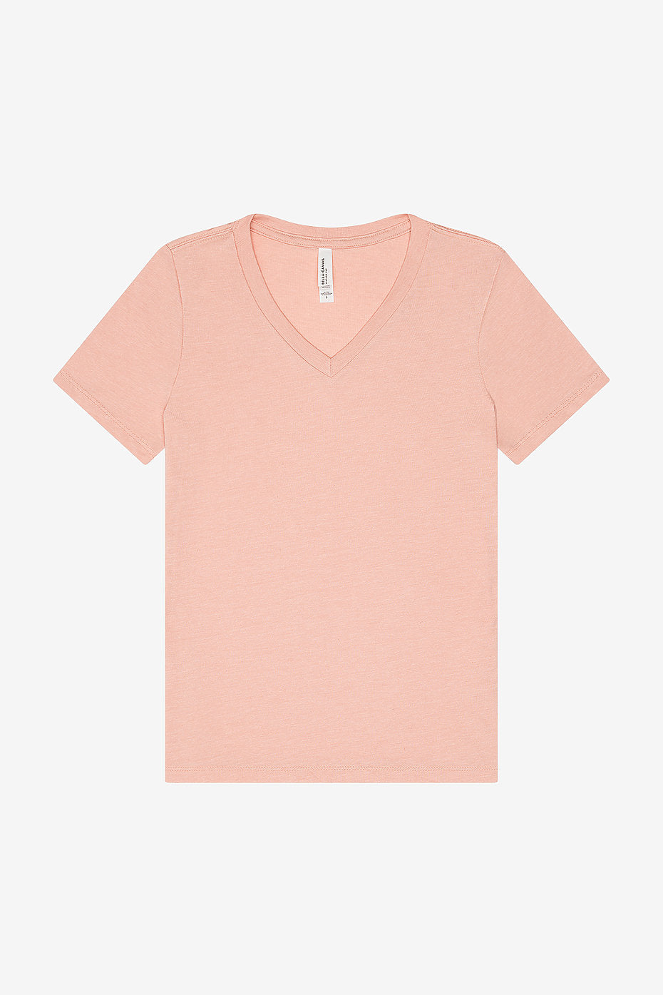 Women's stylish heather CVC V-neck t-shirt everyday wear