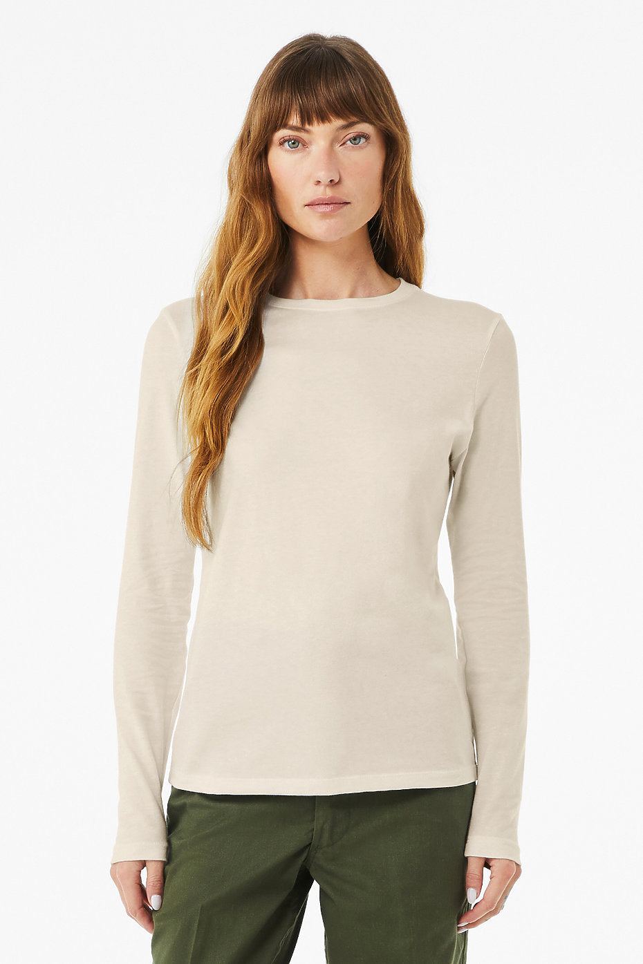 Women's comfortable jersey long sleeve tee casual style