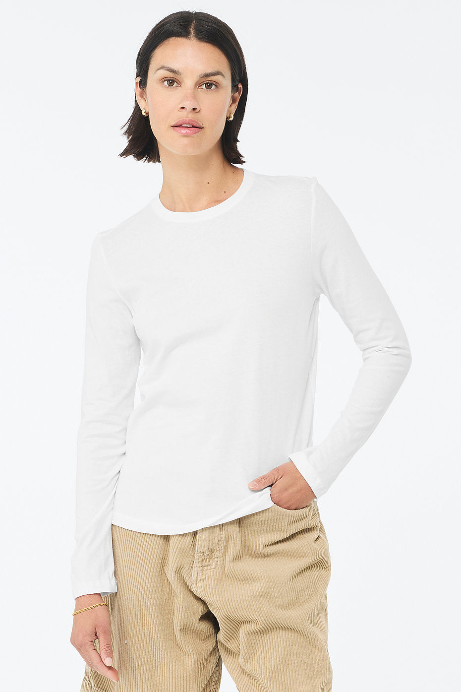 Women's relaxed fit long sleeve tee everyday wear