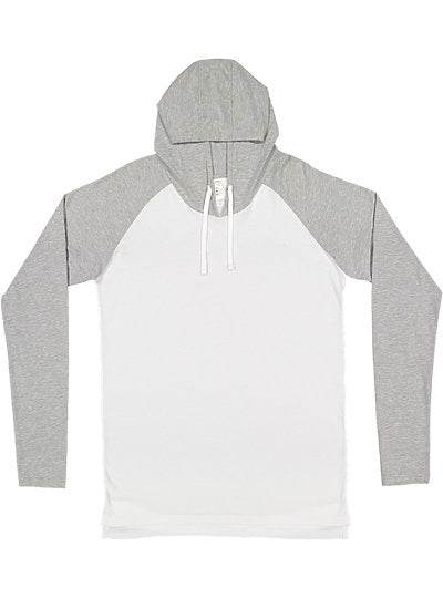 Unisex Long Sleeve Raglan Hood Tee  LAT  6917