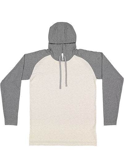 Unisex Long Sleeve Raglan Hood Tee  LAT  6917