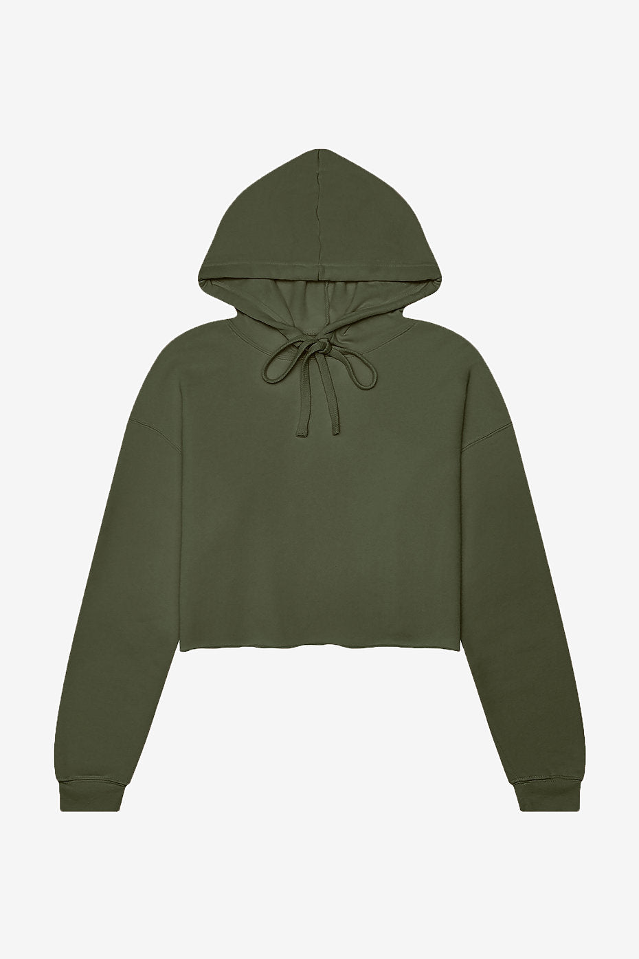 Trendy women's cropped fleece hoodie casual street style