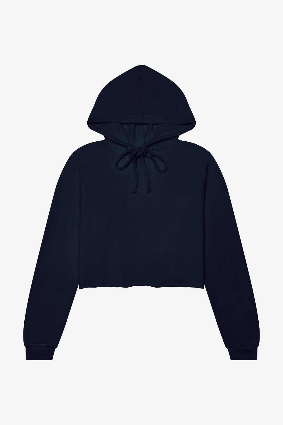 Women's cozy cropped hoodie soft fleece fabric