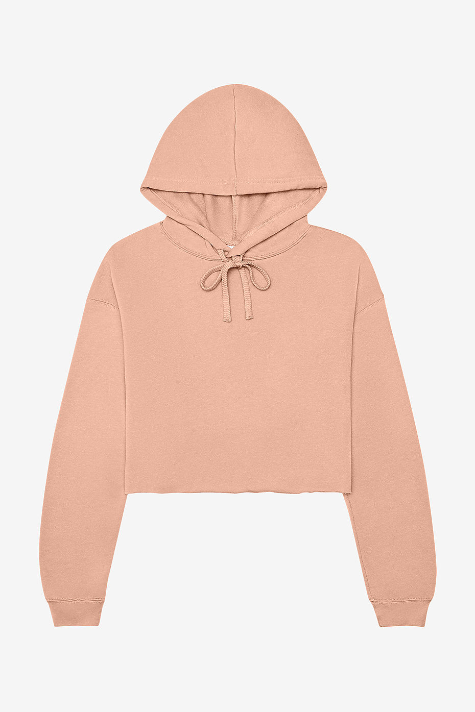 Women's cozy cropped hoodie soft fleece fabric