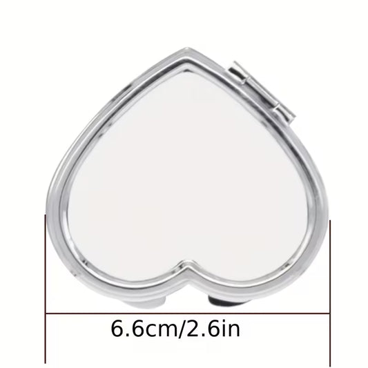 Heart Shaped Makeup Travel Mirror Customize with your Favorite Design!
