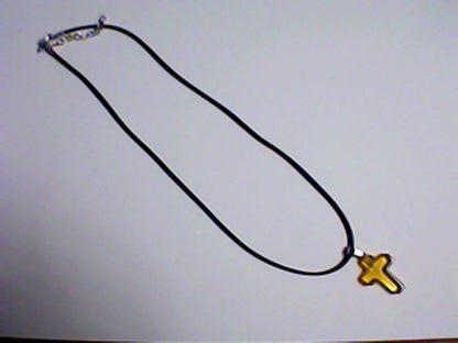 Faux Leather Black Necklaces with Crosses, Get yours Now Before they are Gone!!