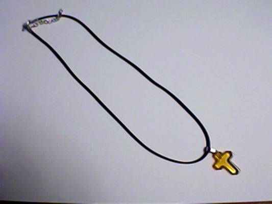 Faux Leather Black Necklaces with Crosses, Get yours Now Before they are Gone!!