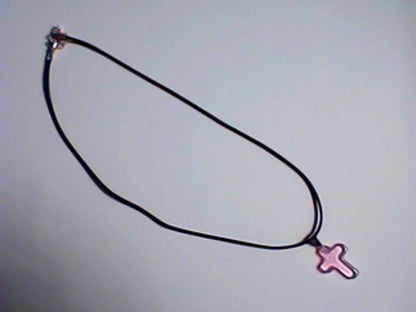 Faux Leather Black Necklaces with Crosses, Get yours Now Before they are Gone!!