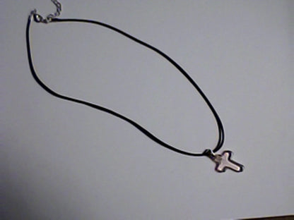 Faux Leather Black Necklaces with Crosses, Get yours Now Before they are Gone!!