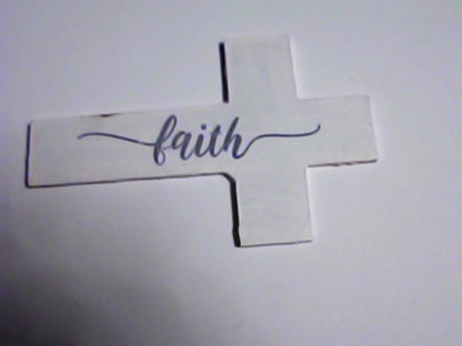 Handmade 4" Wooden Painted then Sublimated Crosses with Appreciation Words!