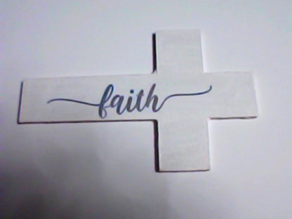 Handmade 4" Wooden Painted then Sublimated Crosses with Appreciation Words!