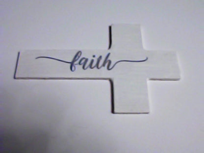 Handmade 4" Wooden Painted then Sublimated Crosses with Appreciation Words!
