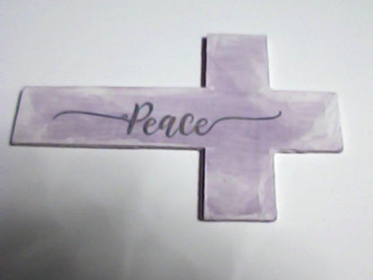 Handmade 4" Wooden Painted then Sublimated Crosses with Appreciation Words!