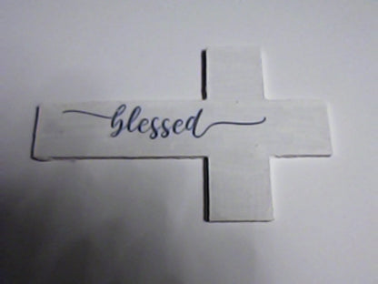 Handmade 4" Wooden Painted then Sublimated Crosses with Appreciation Words!