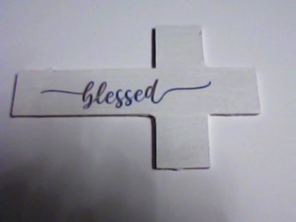 Handmade 4" Wooden Painted then Sublimated Crosses with Appreciation Words!