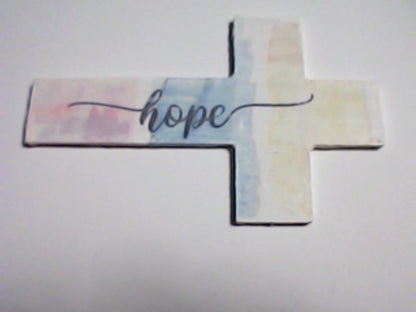 Handmade 4" Wooden Painted then Sublimated Crosses with Appreciation Words!