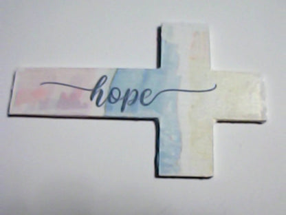 Handmade 4" Wooden Painted then Sublimated Crosses with Appreciation Words!