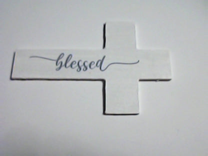 Handmade 4" Wooden Painted then Sublimated Crosses with Appreciation Words!