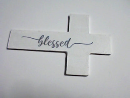 Handmade 4" Wooden Painted then Sublimated Crosses with Appreciation Words!