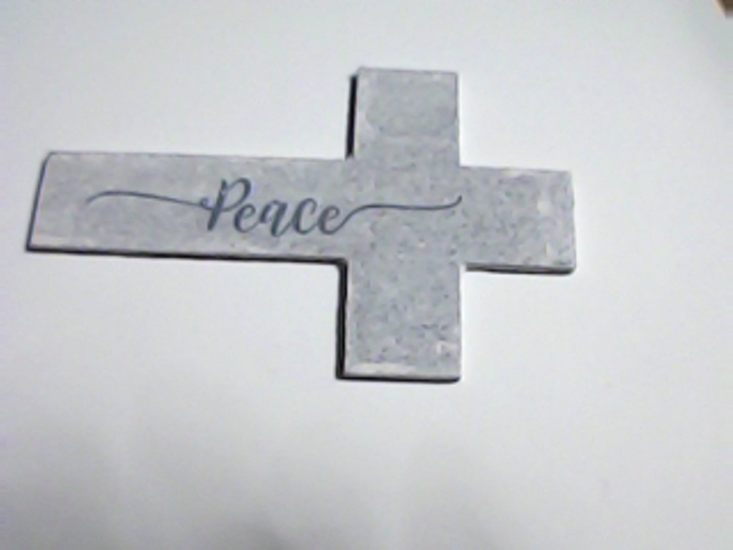 Handmade 4" Wooden Painted then Sublimated Crosses with Appreciation Words!