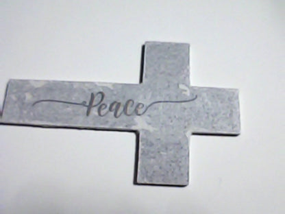 Handmade 4" Wooden Painted then Sublimated Crosses with Appreciation Words!