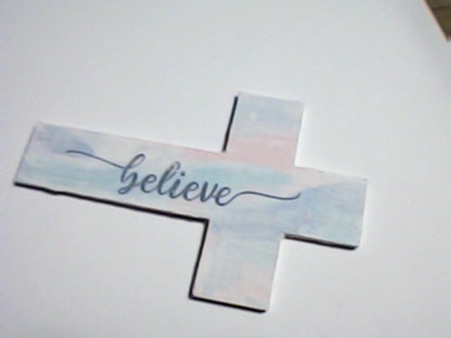 Handmade 4" Wooden Painted then Sublimated Crosses with Appreciation Words!