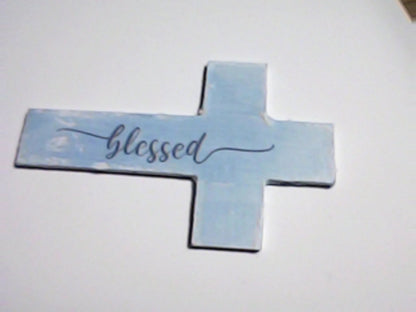 Handmade 4" Wooden Painted then Sublimated Crosses with Appreciation Words!