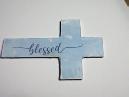 Handmade 4" Wooden Painted then Sublimated Crosses with Appreciation Words!