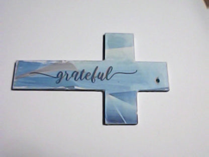 Handmade 4" Wooden Painted then Sublimated Crosses with Appreciation Words!