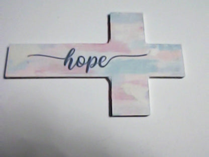 Handmade 4" Wooden Painted then Sublimated Crosses with Appreciation Words!