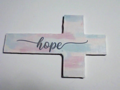 Handmade 4" Wooden Painted then Sublimated Crosses with Appreciation Words!