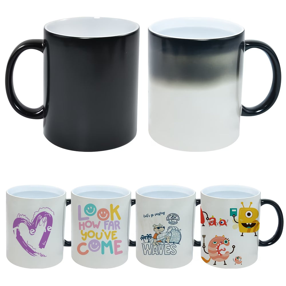 11oz Magic Mug, Black until Hot then See Your Design!