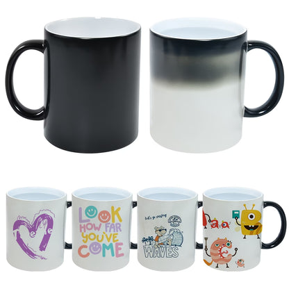 11oz Magic Mug, Black until Hot then See Your Design!