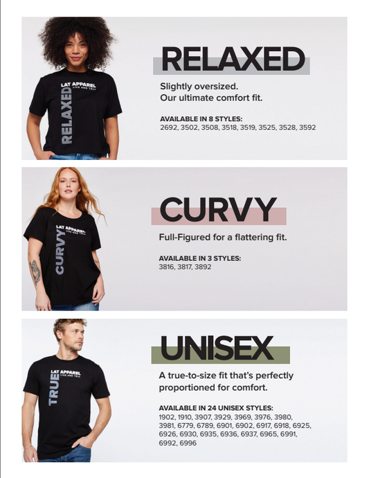 Next Level Sizing Chart