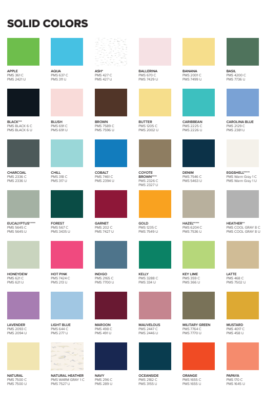RABBIT SKINS COLOR CARD