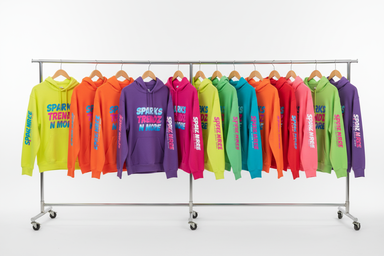 Add a couple more colors and widen the clothes rack