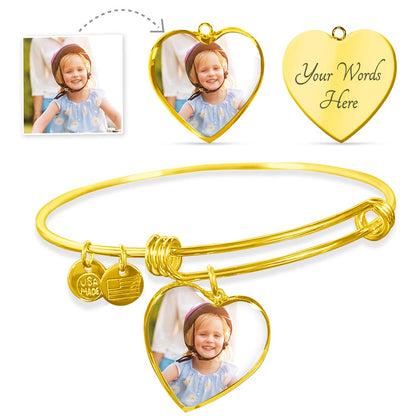 Give Mom a Great Little Gift of Love Photo Bangle Bracelet