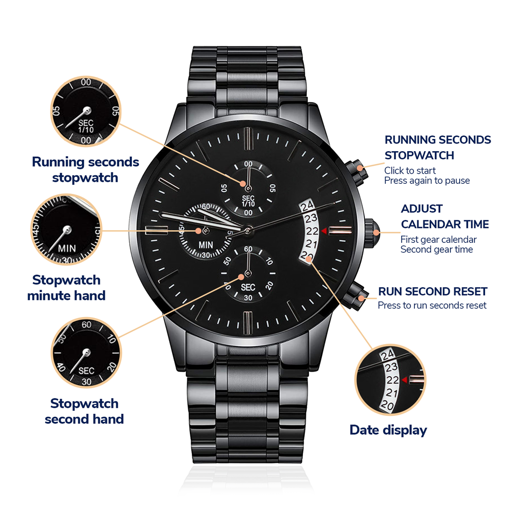 Chronograph Watch Perfect Gift for that Man in your Life - Engravable