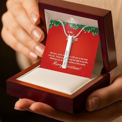 4 Sided Engravable Necklace Put Your Words Where She Can See Them!