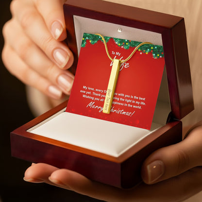 4 Sided Engravable Necklace Put Your Words Where She Can See Them!
