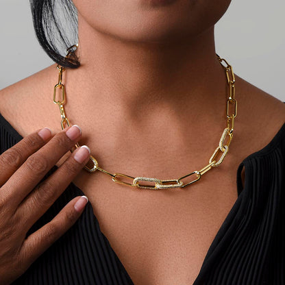 Paperclip Embellished Necklace - Perfect Gift