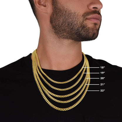 Cuban Link Chain in Gold or Silver - The Man in your Life Will Love It! - Engravable
