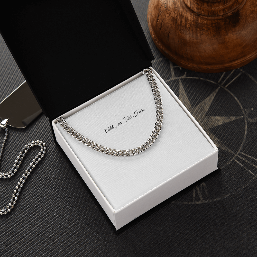Cuban Link Chain in Gold or Silver - The Man in your Life Will Love It! - Engravable