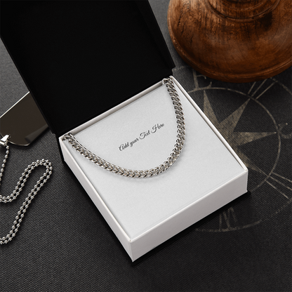 Cuban Link Chain in Gold or Silver - The Man in your Life Will Love It! - Engravable