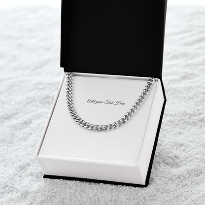 Cuban Link Chain in Gold or Silver - The Man in your Life Will Love It! - Engravable